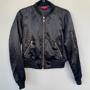 Black Satin GUESS Jacket